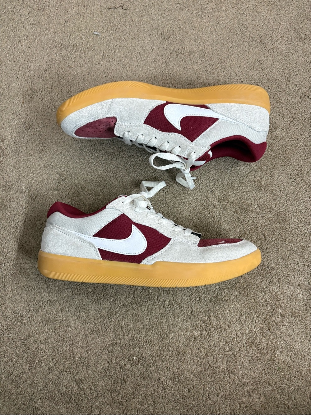 Nike SB Force 58 Men’s Size 10.5 Team Red Gum Skater Sneaker Shoes DV5477-601